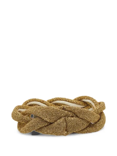 Gucci Pre-Owned Lurex braided scrunchie Gold 1303344
