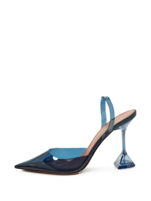 Amina Muaddi Holli Glass slingback pumps Blue 1322770