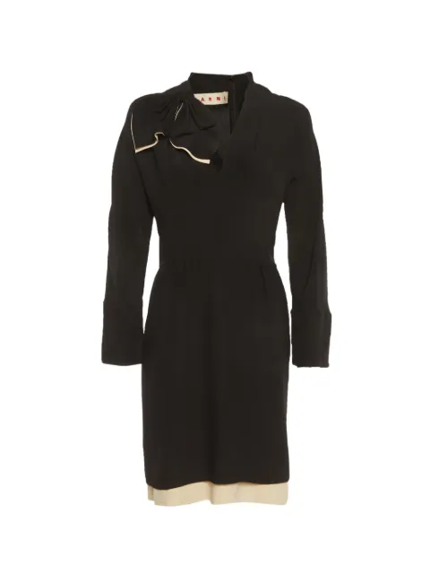 Marni Pre-Owned bow-detail mini dress Black 1291978