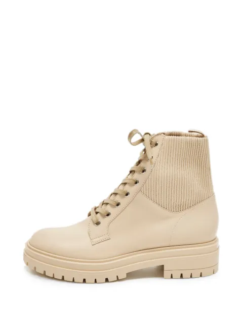 Gianvito Rossi Martis lace-up combat boots Neutrals 1299644