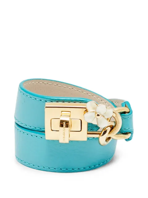 Dolce & Gabbana Pre-Owned lock-motif wrap bracelet Gold 1352427