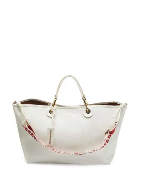 Emporio Armani Pre-Owned medium MyEA pebble-effect tote bag White 1294699