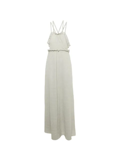 Missoni Pre-Owned cross-back ruffled maxi dress Silver 1217142