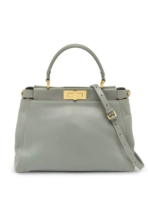 Fendi Pre-Owned 2013 medium Peekaboo twist-lock leather tote bag Blue 1288867