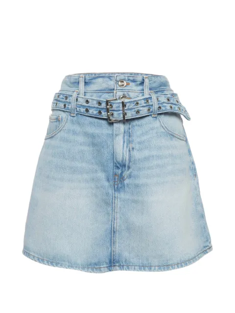 GANNI belted mini skirt Blue 1306887