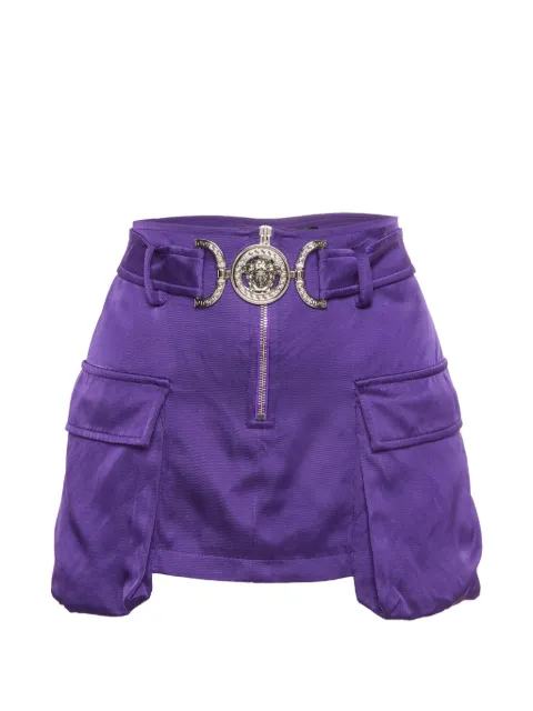Versace Pre-Owned Medusa Head belted mini skirt Purple 1329028