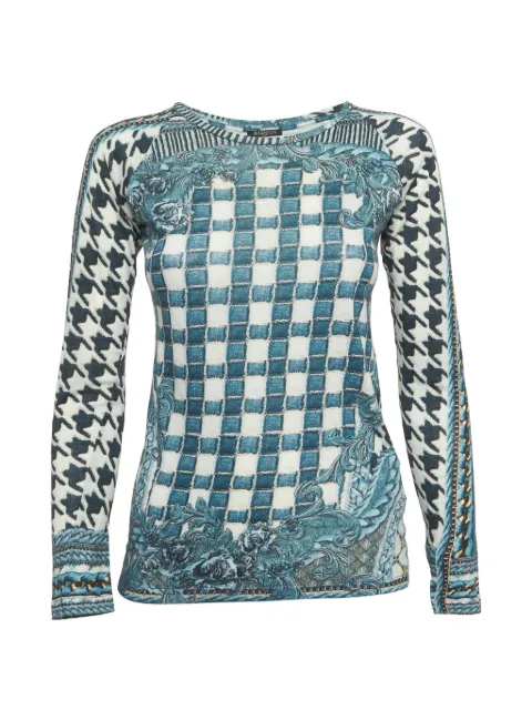 Balmain Pre-Owned chcked top Blue 1304804