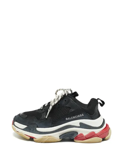 Balenciaga Pre-Owned Triple S mesh-detail sneakers Black 1347277