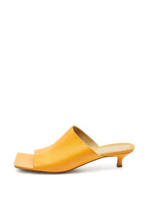 Bottega Veneta Pre-Owned Stretch square-toe sandals Orange 1335056