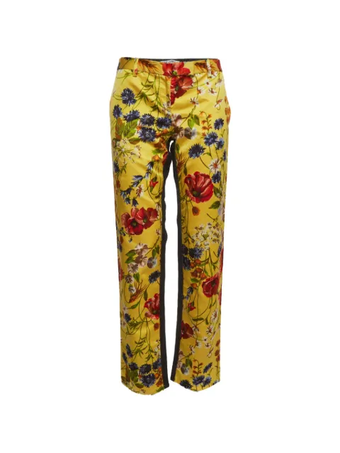 Dolce & Gabbana Pre-Owned floral-print jeans Yellow 1323550