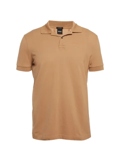 BOSS Piqué knit polo T-shirt Neutrals 1332491