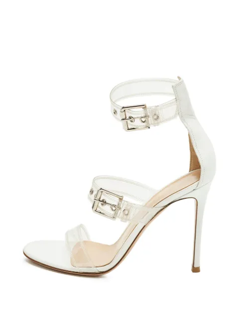 Gianvito Rossi Plexi buckle-strap sandals White 1294365