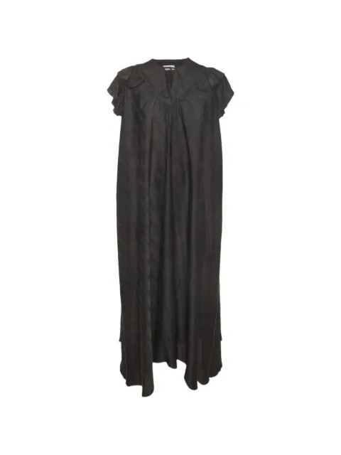 Balenciaga Pre-Owned Flou monogram-jacquard maxi dress Black 1333784