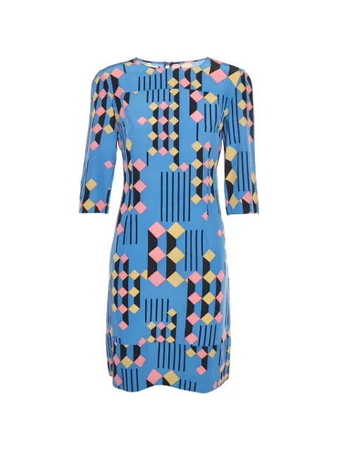 Marni Pre-Owned geometric-print mini dress Blue 1320759