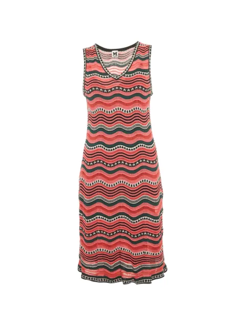 M Missoni Vintage striped knit mini dress Pink 1271999