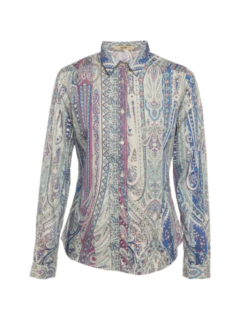 Etro Pre-Owned paisley-print long-sleeve shirt White 1301285