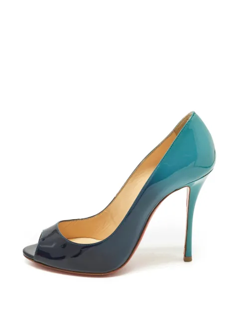 Christian Louboutin Pre-Owned Yootish peep-toe heeled pumps Blue 1306863