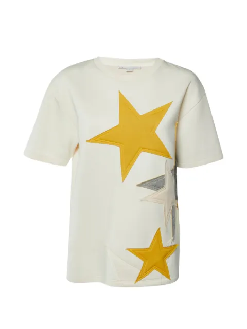 Stella McCartney Pre-Owned star-appliqué T-shirt Neutrals 1360876