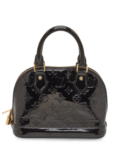 Louis Vuitton Pre-Owned 2015 Monogram Vernis Alma BB tote bag Black 1352339