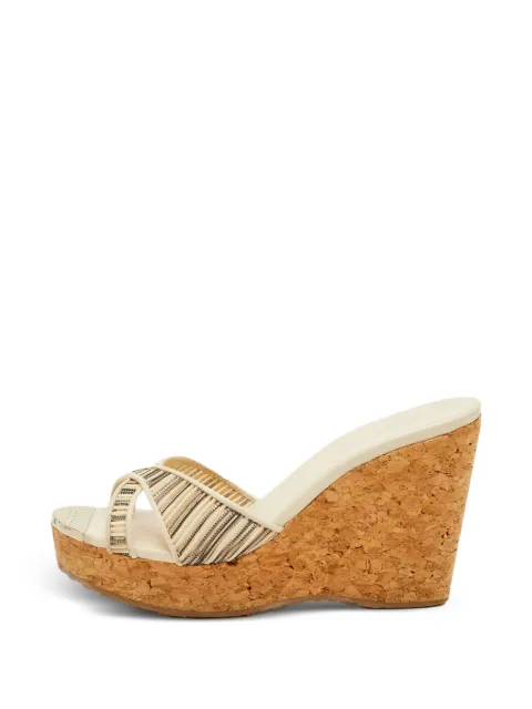 Jimmy Choo Pre-Owned Pandora wedge sandals Neutrals 1253637