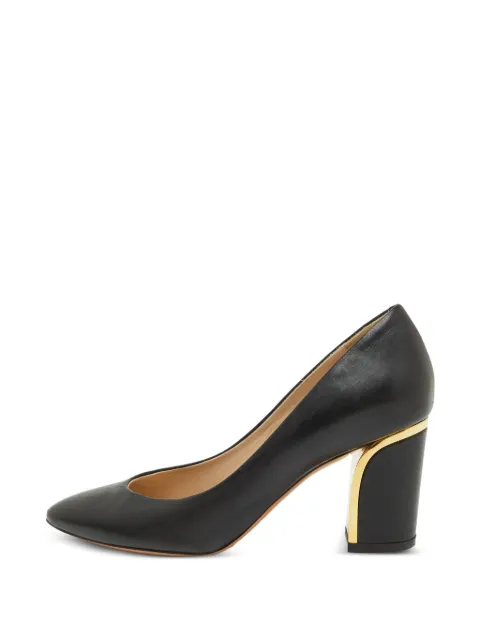 Chloé Pre-Owned pointed toe block heel pumps Black 1350746