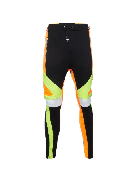 Balmain Pre-Owned colour-block jersey track pants Black 1352539