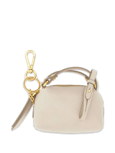 GIANNI CHIARINI Alifa hammered-leather keyring Neutrals BSMALIFA6011GRNLAMB