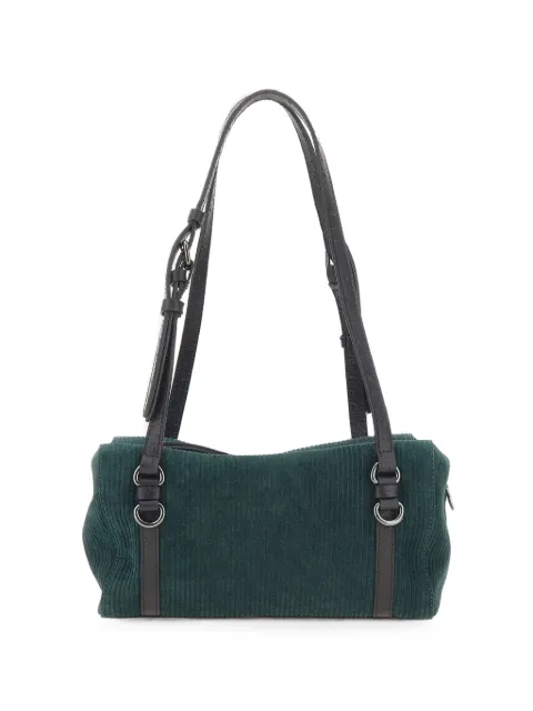 GIANNI CHIARINI Terry ribbed-suede shoulder bag Green BS12660
