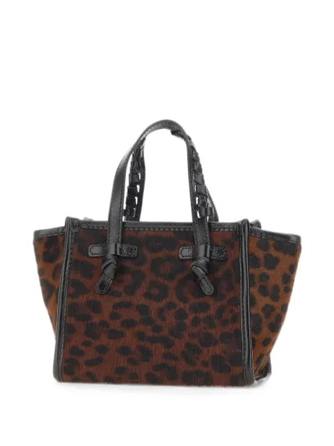 MARCELLA CLUB Miss Marcella animal-print leather shoulder bag Brown BS12445