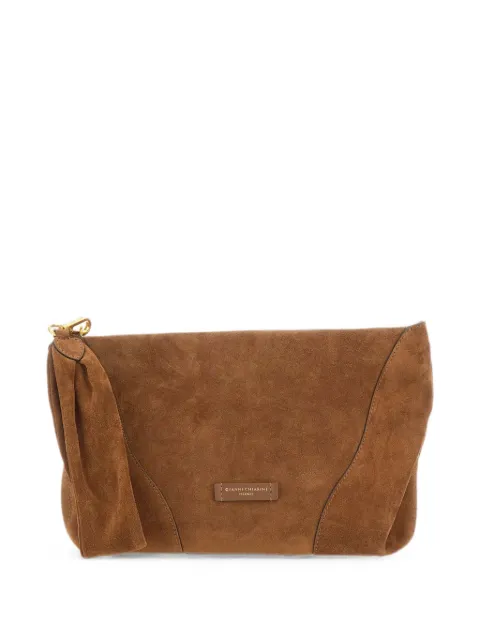 GIANNI CHIARINI Suria suede clutch bag Brown BS12520CMPLCOGNAC