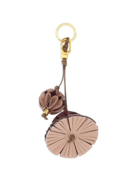 GIANNI CHIARINI Flower Ball pleated keyring Neutrals PCFLOWERBALL08