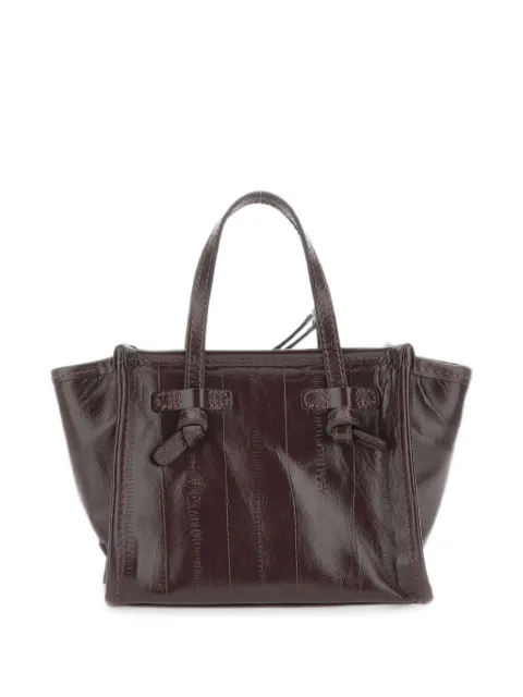MARCELLA CLUB small Miss Marcella leather tote bag Brown BS8065