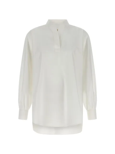 Valentino Garavani VLogo-embroidered blouse White 9B3AECA05A6