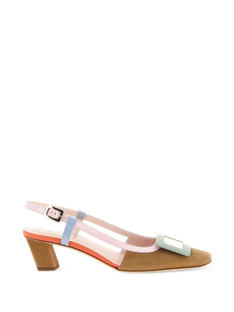 Roger Vivier Belle Vivier buckle-detail slingback pumps Brown RVW00625601N5W