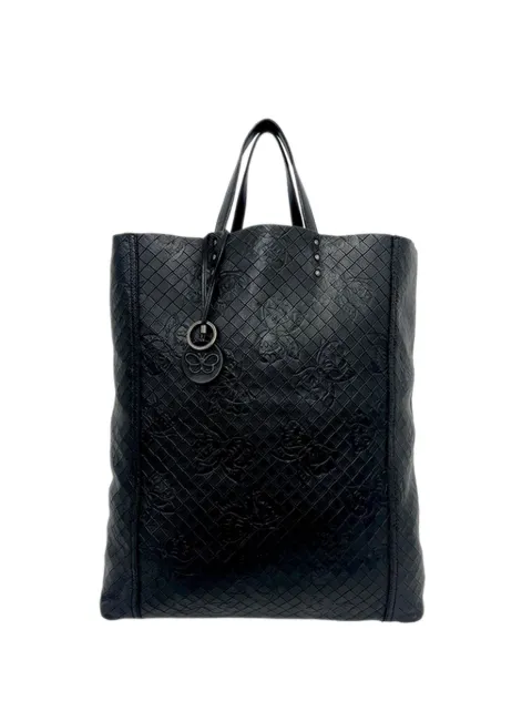 Bottega Veneta Pre-Owned 2012-2026 Intrecciomirage Butterfly tote bag Black Z7S3D1UL8NM93840