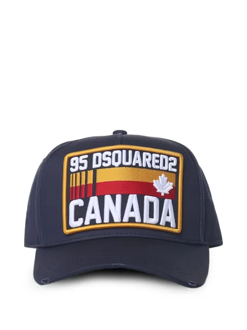 DSQUARED2 D2 logo-patch baseball cap Blue BCM0237