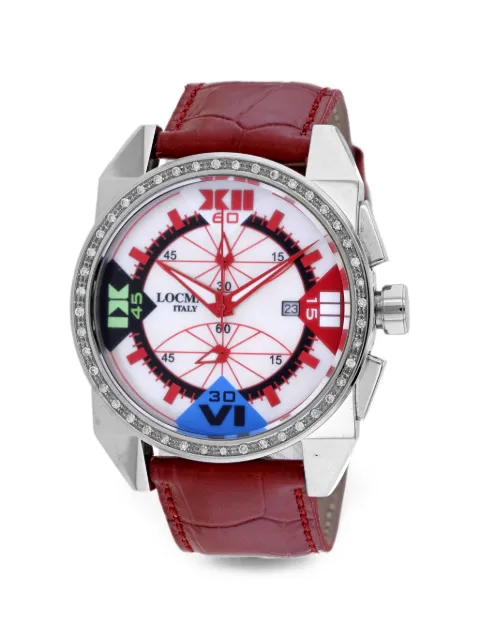 Locman Italy Diamond Classic 46mm watch White 160MOPRDDRD