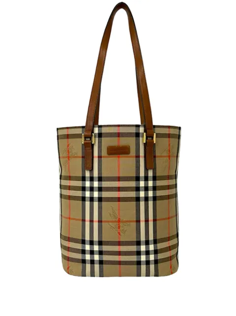 Burberry Pre-Owned 2000-2017 Haymarket Check Canvas tote bag Neutrals SF5H1TGYMSXZL9O3