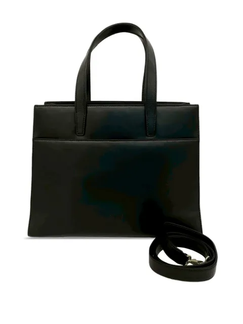 Loewe Pre-Owned 2010-2026 Leather Anagram satchel Black E38MRQNKJFZSH0ZA