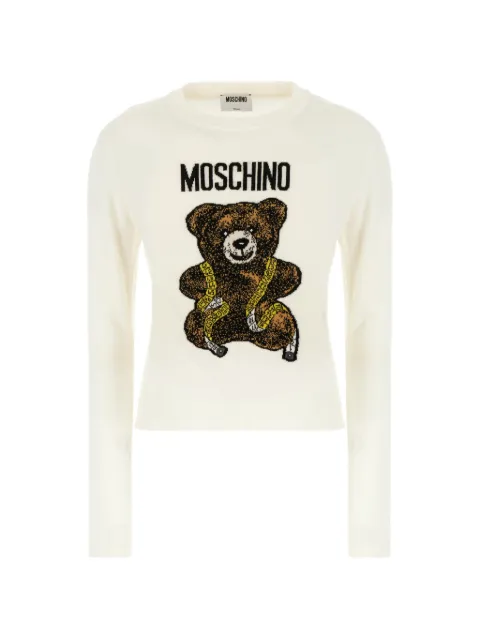 Moschino intarsia-knit sweater Neutrals 09345500