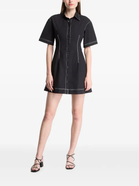 GAP contrast-stitch short-sleeve mini dress Black 87768500