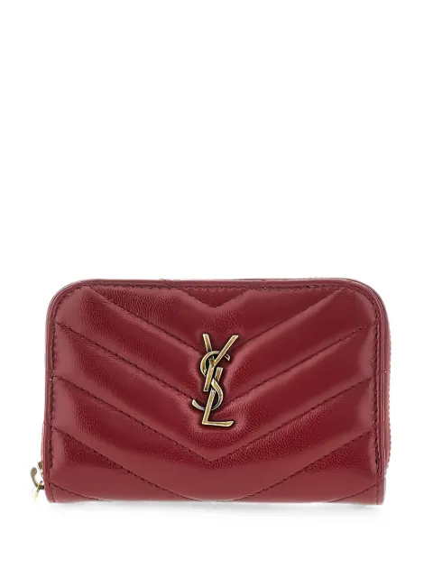Saint Laurent Cassandre quilted wallet Red 863727AAEAX