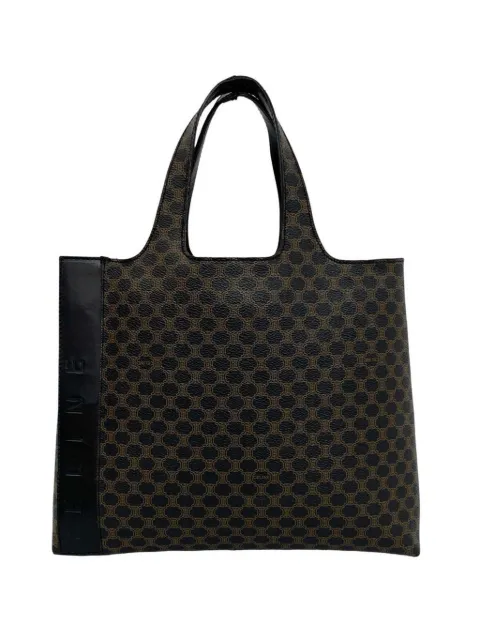 Celine Pre-Owned 2000 Macadam Coated Canvas tote bag Black 3FWNA9OOCMW3KKBA