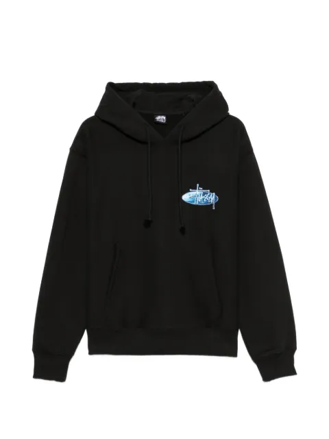 Stüssy logo-print hoodie Black 1925181