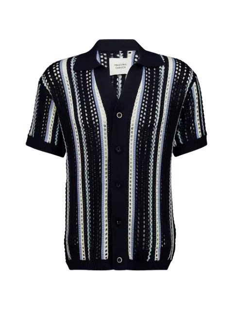 Frescobol Carioca Pinto crochet-knit shirt Blue 2860966