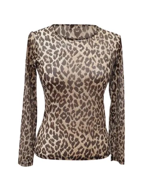 Dolce & Gabbana Pre-Owned leopard-print long-sleeve top Brown RFCPUGBCL749469W