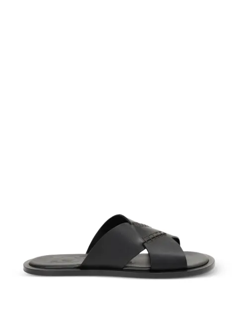 LOEWE criss-cross leather sandals Black M616465X29