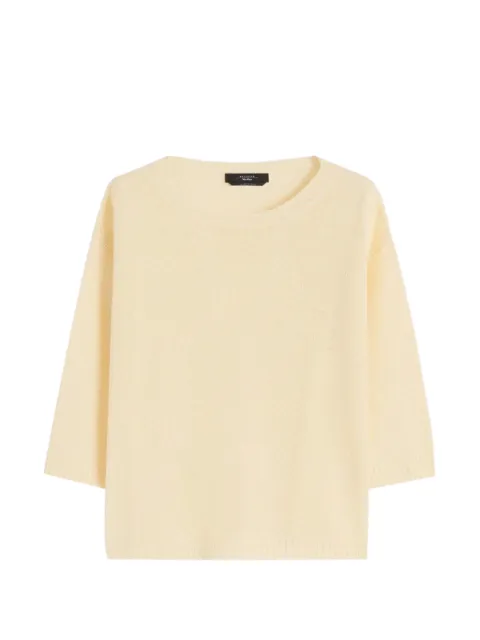 Weekend Max Mara linen three-quarter sleeve sweater Yellow 2615361052600