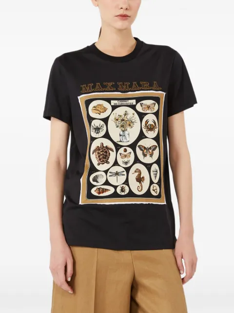 Max Mara Spadino graphic-print T-shirt Black 2611941062670