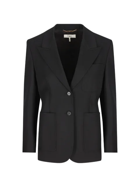 Chloé single-breasted wool blazer Black CH26AVE77067